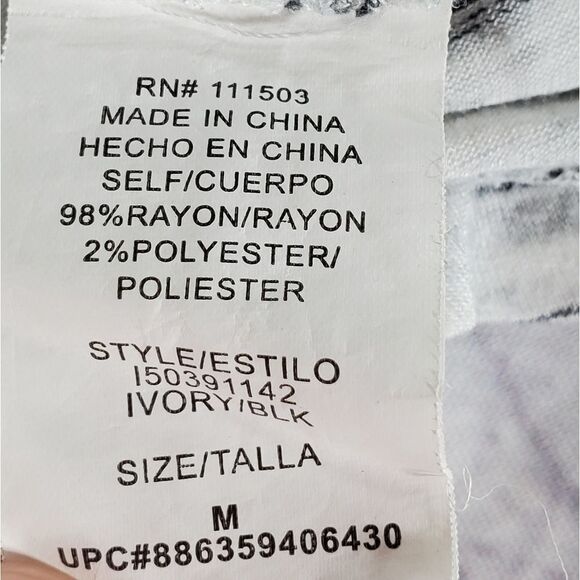 🔹️Lily Rose Gray Heather Embroidered Lace Scoop Neck 3/4 Sleeve Top Medium - Picture 11 of 11